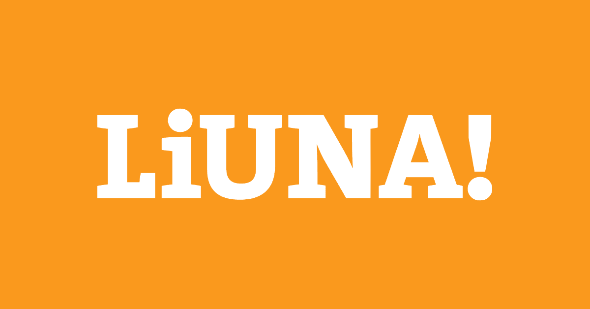 LiUNA logo on orange background