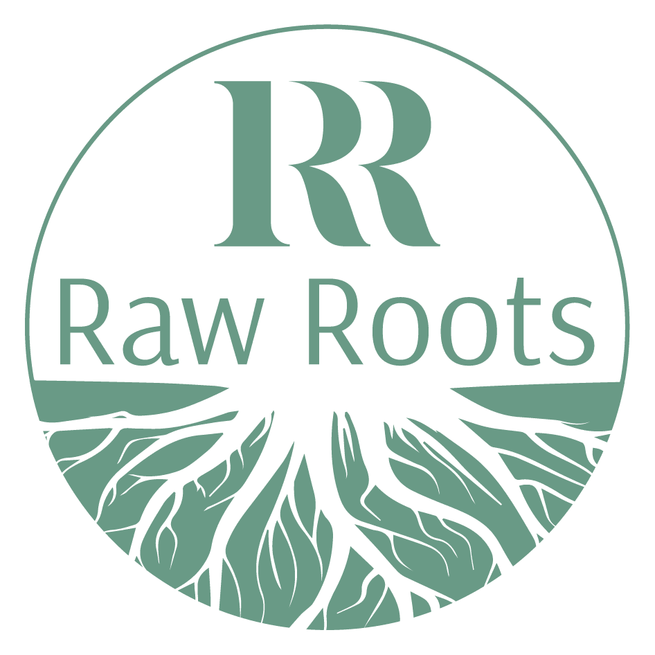 rawrootscafe.ca Raw Roots logo